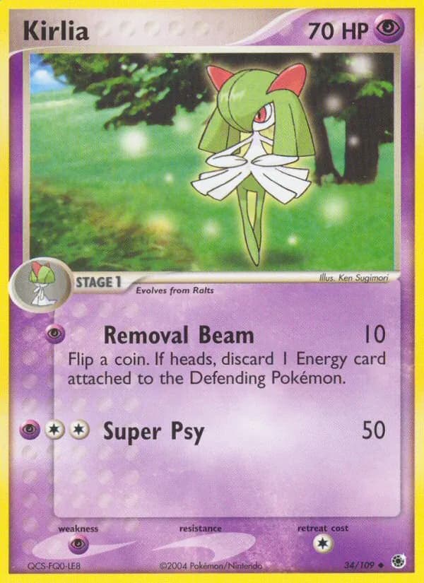 Kirlia card in English