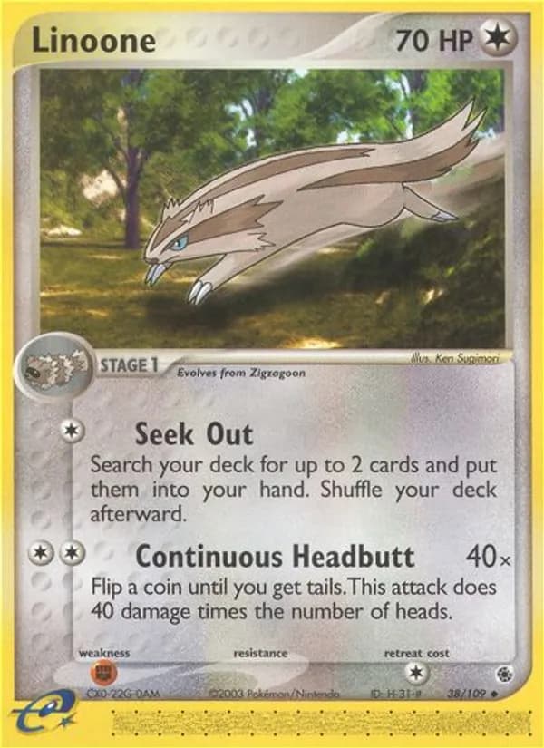 Linoone card in English