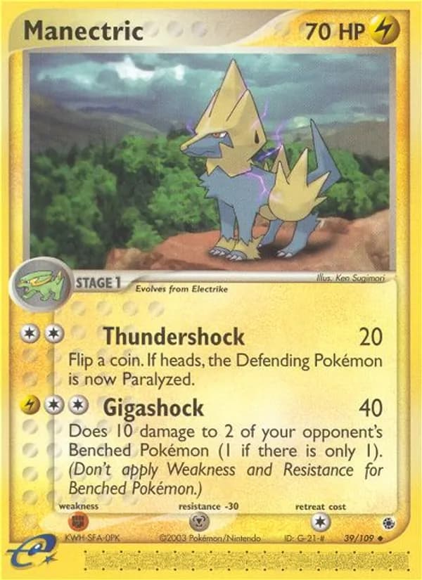 Manectric card in English