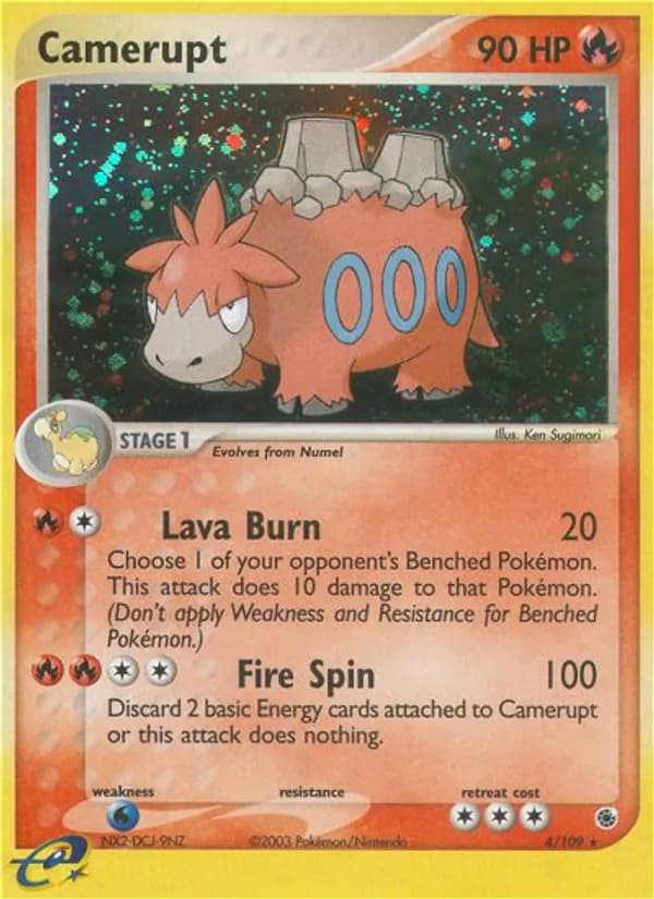Camerupt card in English