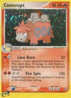 Camerupt card in English