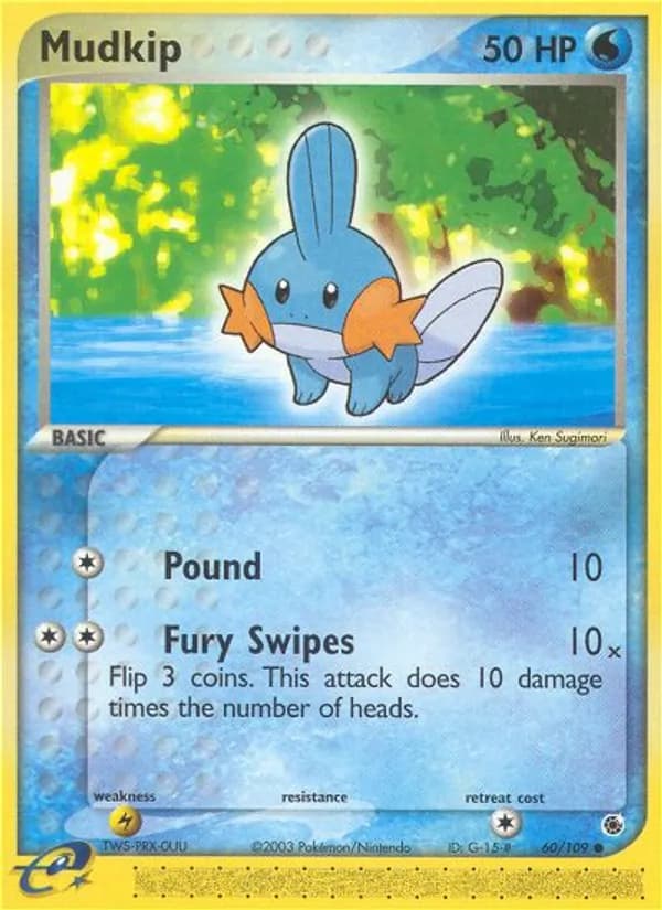 Mudkip card in English