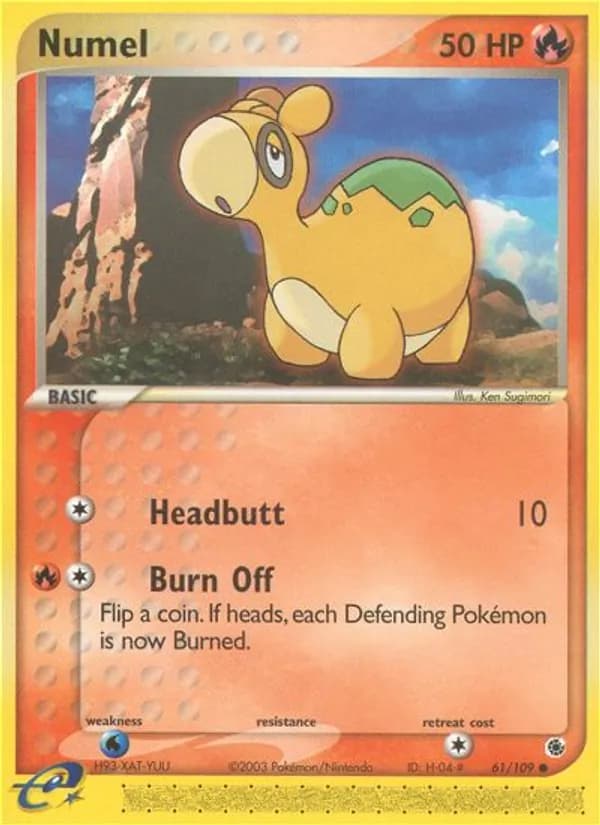 Numel card in English