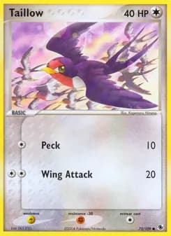 Taillow card in English