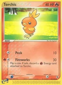 Torchic card in English