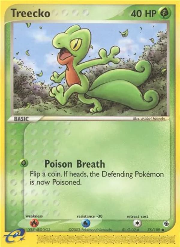 Treecko card in English