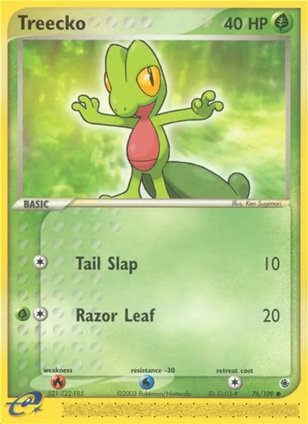 Treecko card in English