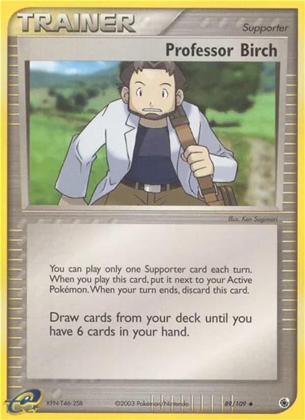 Professor Birch card in English