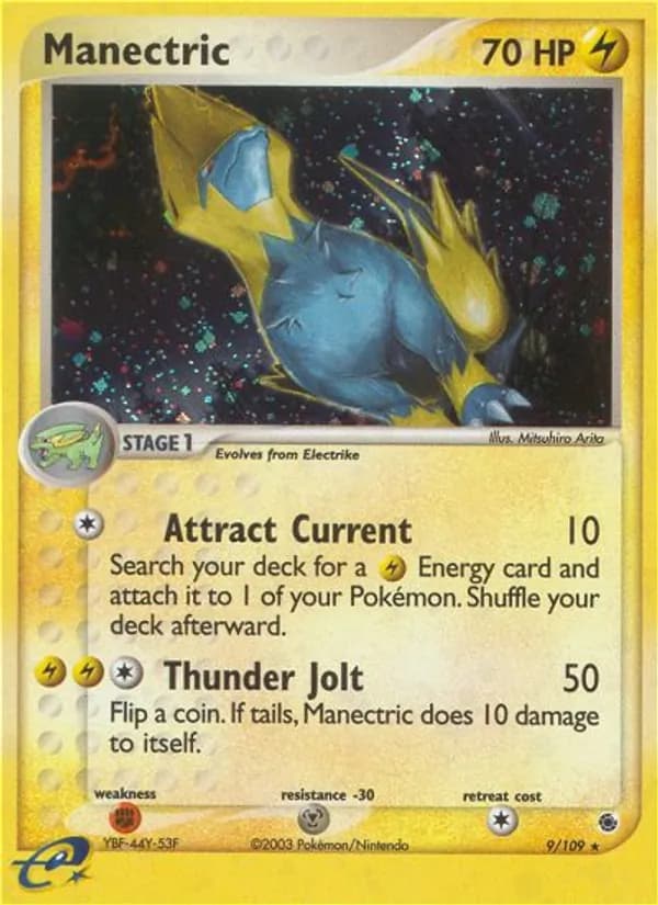 Manectric card in English