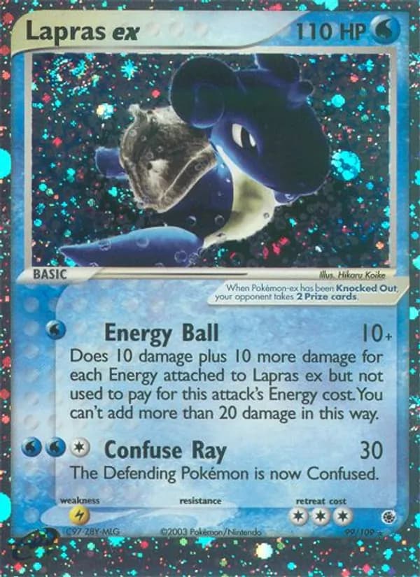 Lapras ex card in English