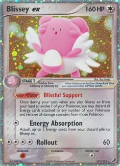 Blissey ex card in English