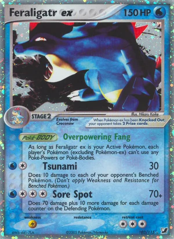 Feraligatr ex card in English