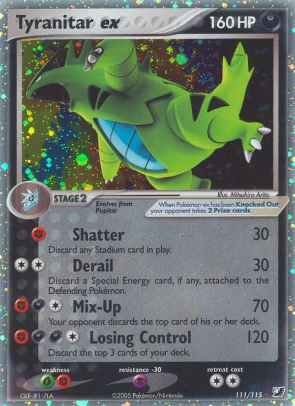 Tyranitar ex card in English