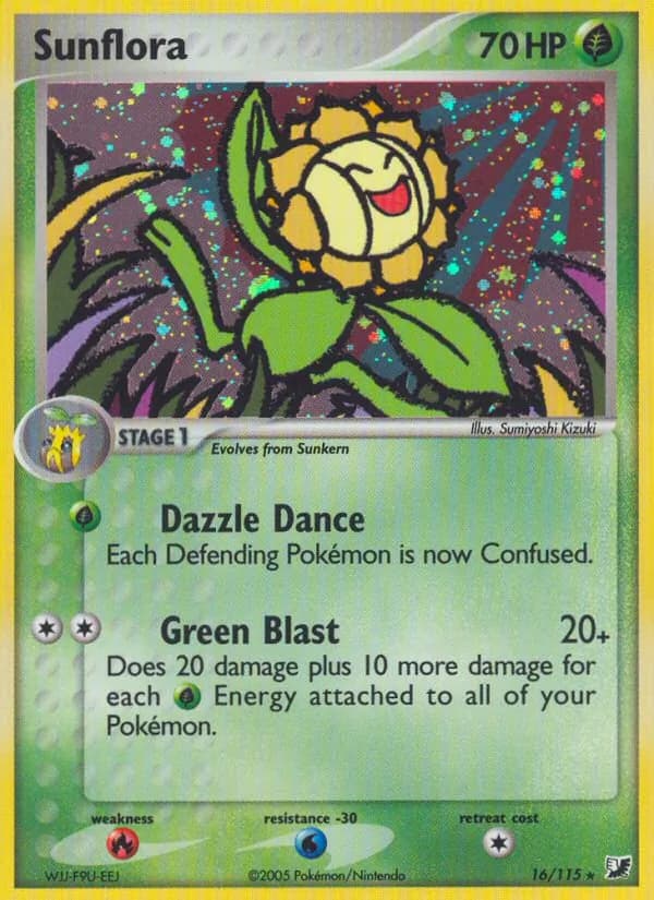 Sunflora card in English
