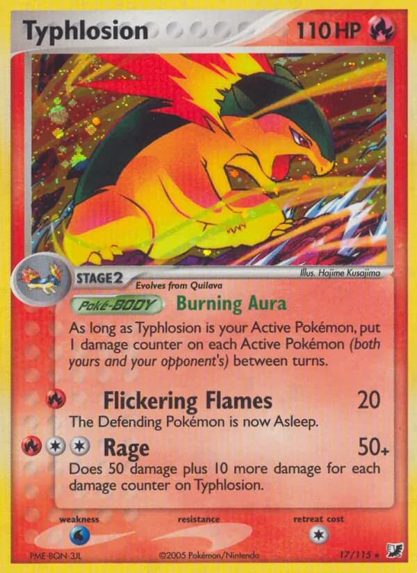 Typhlosion card in English