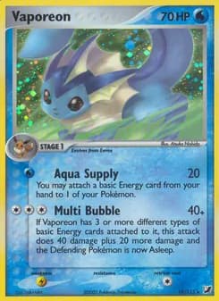 Vaporeon card in English
