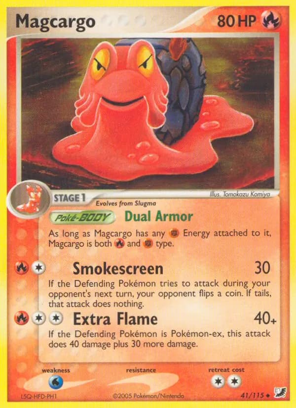 Magcargo card in English