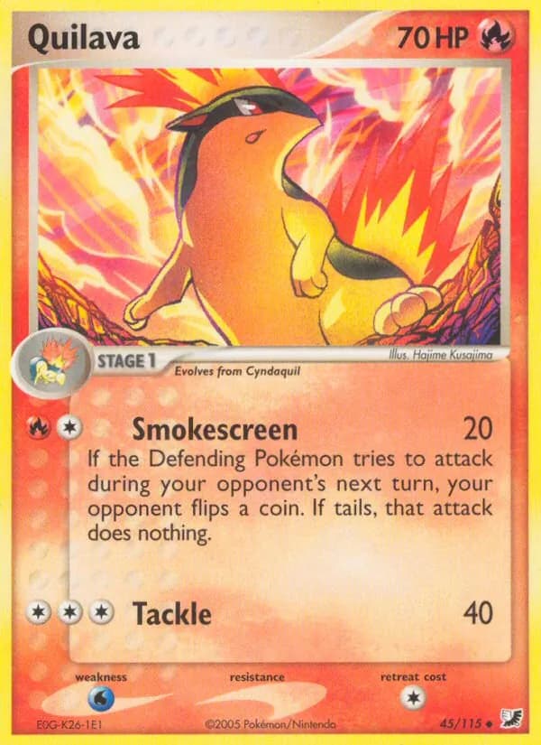 Quilava card in English
