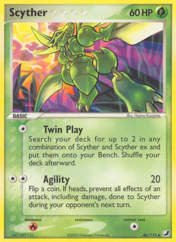 Scyther card in English