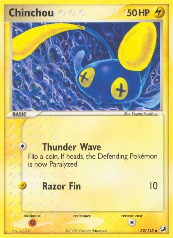 Chinchou card in English