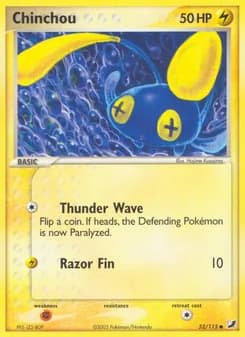 Chinchou card in English