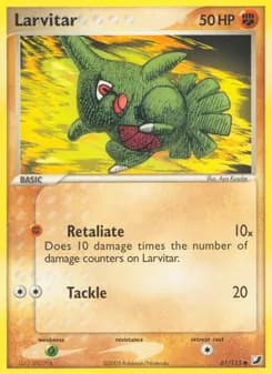 Larvitar card in English