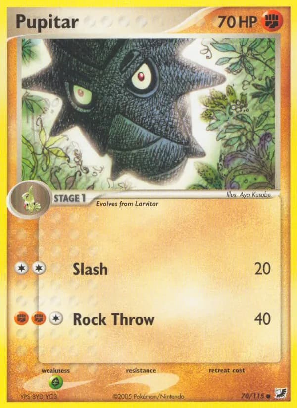 Pupitar card in English
