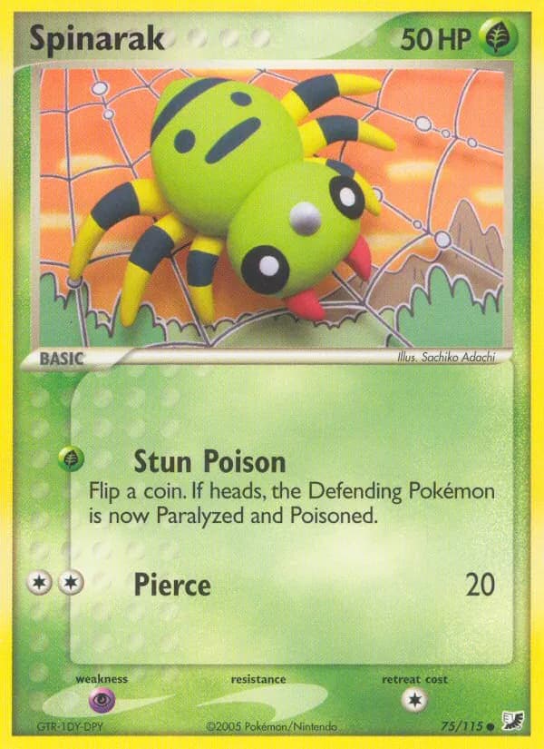 Spinarak card in English