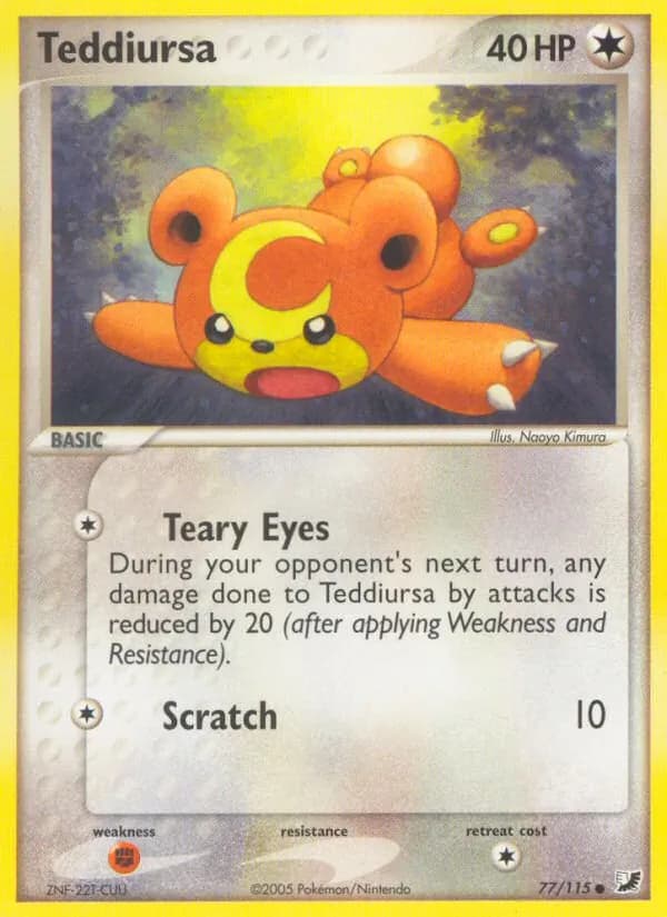 Teddiursa card in English