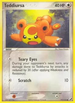 Teddiursa card in English