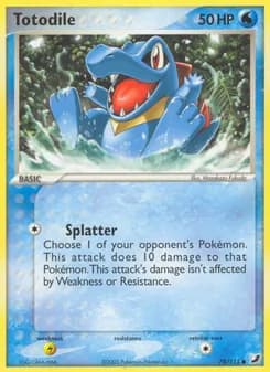 Totodile card in English