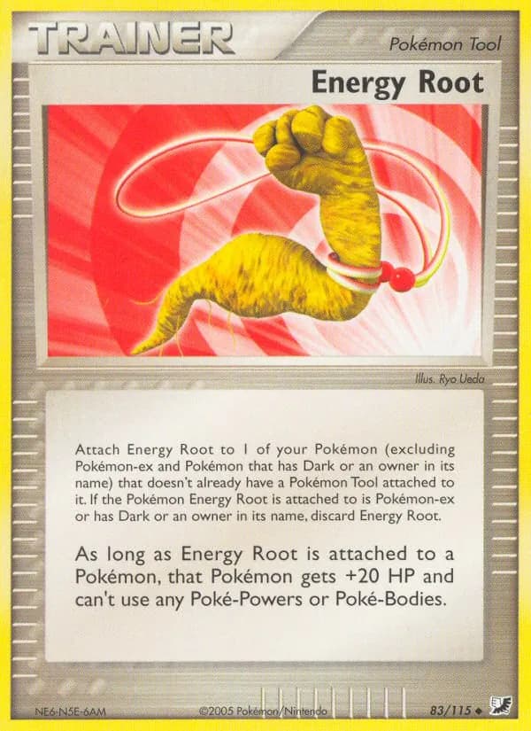 Energy Root card in English