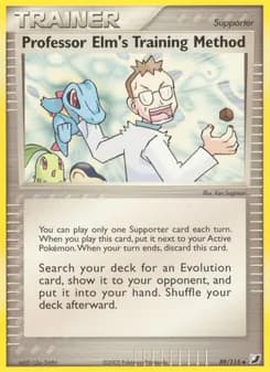 Professor Elm's Training Method card in English