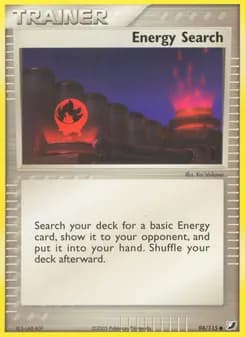 Energy Search card in English