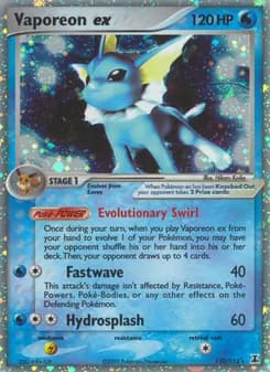 Vaporeon ex card in English