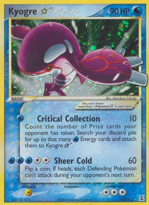 Kyogre Star card in English
