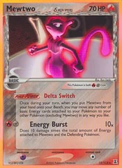 Mewtwo δ card in English
