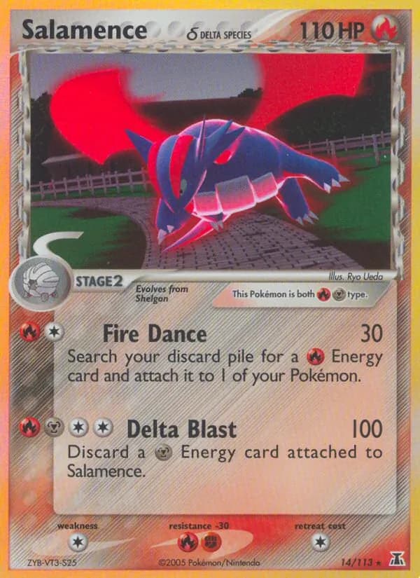 Salamence δ card in English
