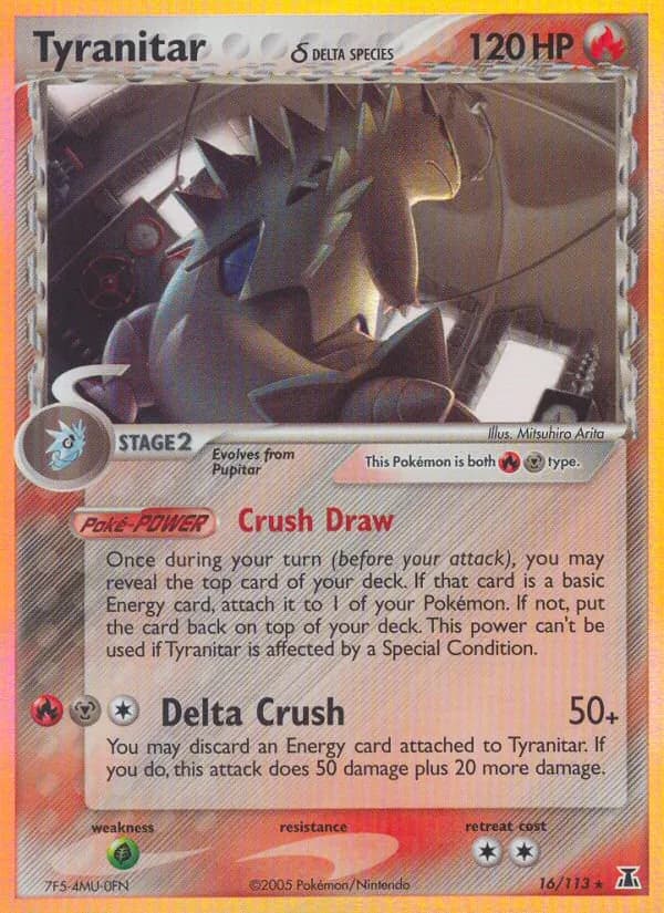 Tyranitar δ card in English