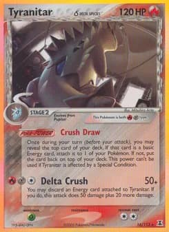 Tyranitar δ card in English