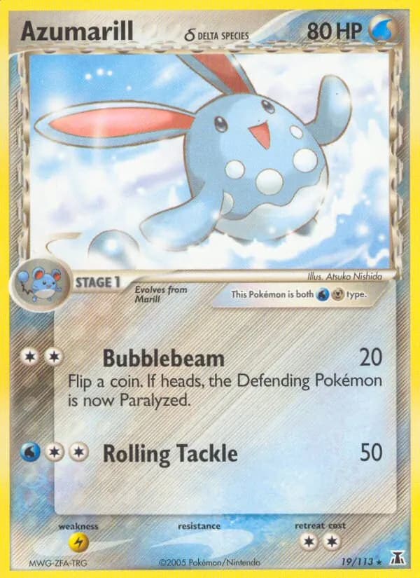Azumarill δ card in English