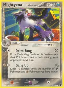 Mightyena δ card in English