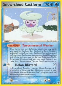 Snow-cloud Castform card in English