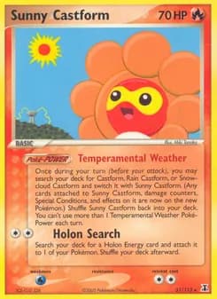 Sunny Castform card in English
