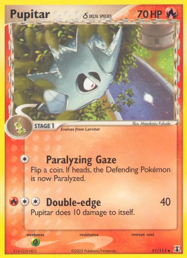 Pupitar δ card in English