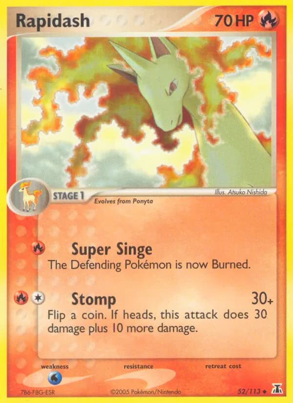 Rapidash card in English