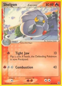 Shelgon δ card in English