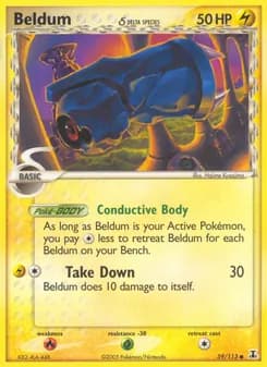 Beldum δ card in English