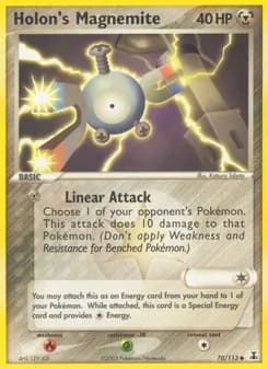 Holon's Magnemite card in English