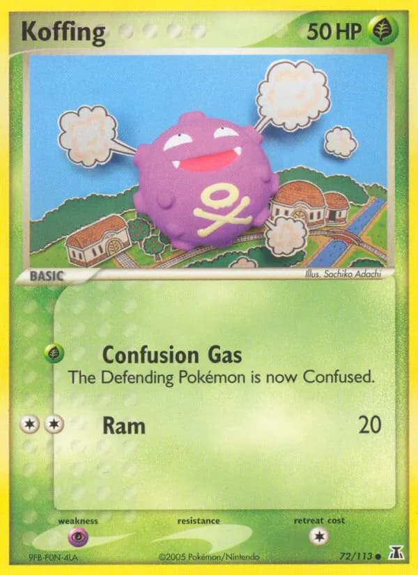 Koffing card in English